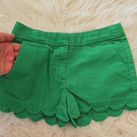 J. Crew Kids Green Scalloped Shorts - Picture 3 of 4